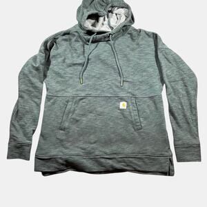 Carhartt Relaxed Fit Hoodie Green Pullover Sweatshirt Size S Durable Workwear